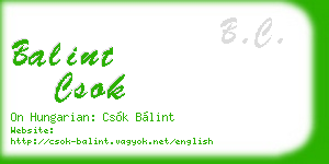 balint csok business card